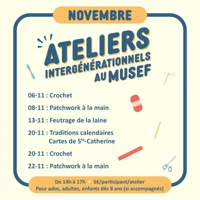 Ateliers novembre